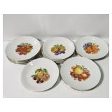 Twelve German-made salad plates