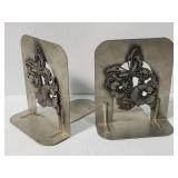 Vintage (1976) Metzke metal bookends pair