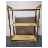 Raw wood 3 shelf unit