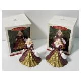 Barbie 1996 Hallmark keepsake ornaments pair