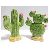 Ceramic cacrus salt/pepper shakers