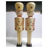 Vintage blow mold tin soldiers