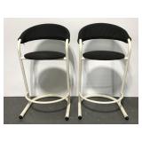 Amisco contemporary black & white bar stools