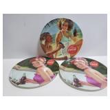 Three Gibson CocaCola plates