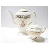 Tall teapot with sugar bowl