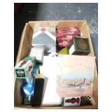 Large collection of Avom bottles in boxes