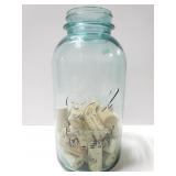 Ball mason jar with wine corks