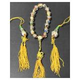 Glass bead Asian jewelry trio