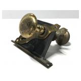Antique metal door knob set