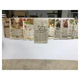 Ten linen calendar show towels 1967-80s
