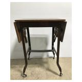 Wood and metal typewriting table