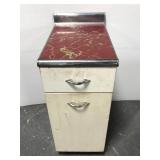 Retro metal kitchen section w/ trash drawer