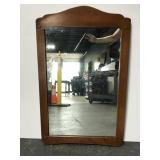 Wood framed wall mirror