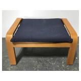 Wide bent wood footrest ottoman