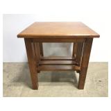 Mission style wood end table
