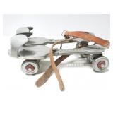 Vintage adjustable metal roll skates