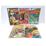 Five vintage comic books