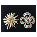 Vintage brooch pair