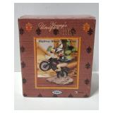 Pig on motorcycle figurine
