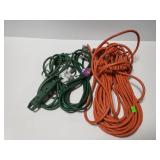Three extension cords