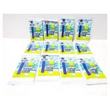 Twelve unopened soccer trading cards