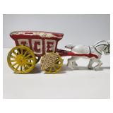 Cast iron horse and ice carriage cart