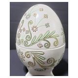 Ceramic egg trinket box