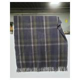 Wool plaid throw blanket