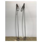 Vintage metal ski poles