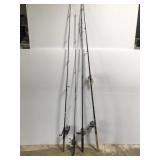 Set of 4 fishing rods and reels
