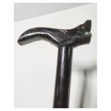 Carved cane with marble accent