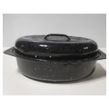 Small graniteware roasting pan