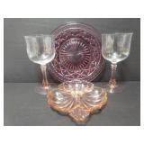 Pink glass collection