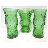 Three vintage Brody Comp Ohio USA vases