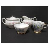 Assorted porcelain sugar & creamers