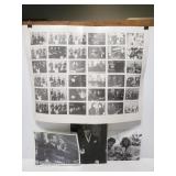Sheet of uncut B&W Beatle cards & photos