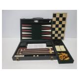 Backgammon, chess and Chinese checkers set