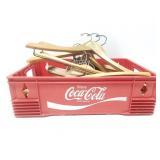 CocaCola crate with wood hangers