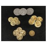 Vintage Bald Eagle buttons