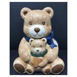 Teddy Bear & Cub ceramic cookie jar