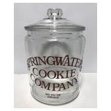 Large Springwater Cookie Company glass jar