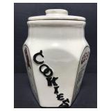Vintage cookie recipe ceramic jar