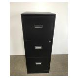 Three drawer metal file cabinet
