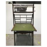 Antique wood school house chalkboard stand