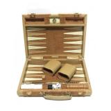 Aries vintage Backgammon set w/ corduroy case