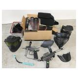Paintball gear - guns, masks, tanks, paintballs