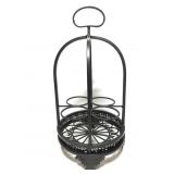 Tabletop gazebo metal wine rack