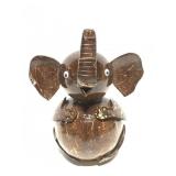 Genuine coconut elephant coin bank
