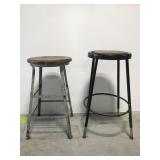 Pair of vintage industrial lab stools