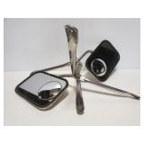 Vintage 70s side vision automobile mirrors